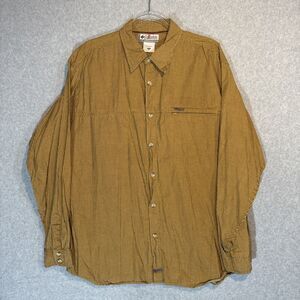 Columbia Vertex Button Down Shirt Mens XXL Long‎ Sleeve Orange Check Casual Work